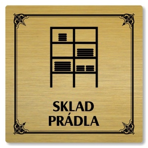 Sklad prádla, 118x118mm, zlatá, Nebraska